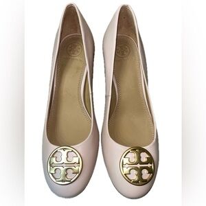 Tory Burch Women’s Leather Chelsea Heels, Pink, Size 6.5